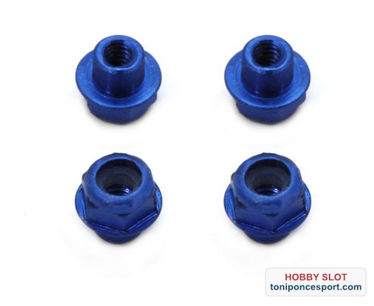 Casquillo sujección H 2mm Aluminio Azul con Cabeza Hexagonal autoblocante