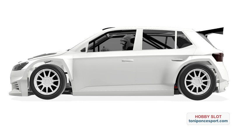 Skoda fabia Rally2 White Racing Kit - Anglewinder In-Flex 2.0 Chassis.
