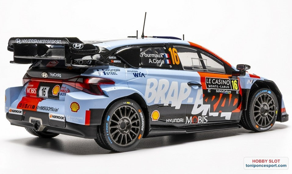 Hyundai i20 N Rally1 Rallye Monte Carlo 2026 Nº16 A. Fourmaux / A. Coria.