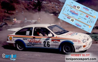Calca Ford Sierra RS Cosworth Rallye El Corte Ingles 89 "M. Padron - J. Munguia"