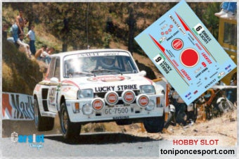 Calca Renault 5 Turbo Lucky Rallye El Corte Ingles 1986 " S. Alvarez - F. Aristu"