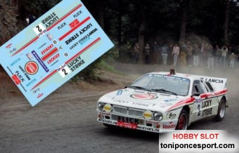 Calca Lancia 037 Lucky Strike Rallye Isla de Gran Canaria 1987 Medardo Perez - Juan J. Alonso 1/24
