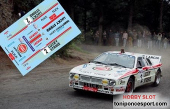 Calca Lancia 037 Lucky Strike Rallye Isla de Gran Canaria 1987 Medardo Perez - Juan J. Alonso 1/32