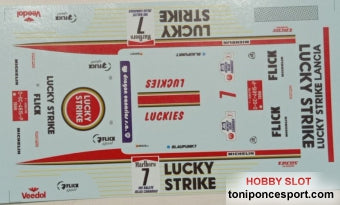 Calca Lancia 037 Lucky Strike Rallye Islas Canarias 1986 Medardo Perez - Juan J. Alonso 1/24