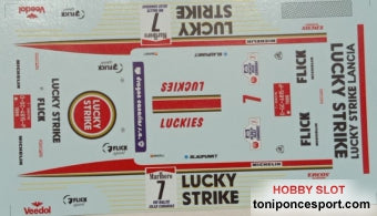 Calca Lancia 037 Lucky Strike Rallye Islas Canarias 1986 Medardo Perez - Juan J. Alonso 1/32