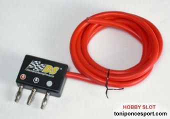 Conector compacto con bananas + 1.5m. cable silicona