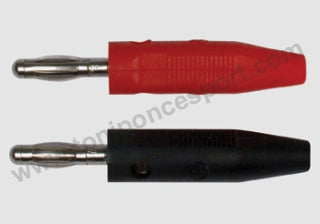 Bananas 4mm. en 2 colores para conexion de pista