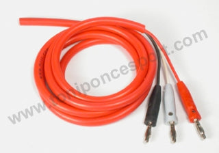 Cable silicona para mandos 1,5 m. con 3 bananas de conexión.