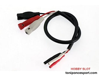 Adaptador mando Bananas hembras pista SCX + 30cm. Cable silicona