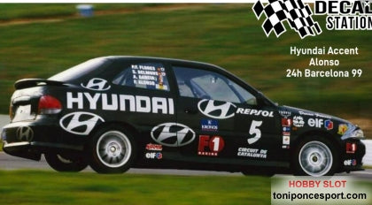 Calca Hyundai 24H. Barcelona 99 Fernando Alonso - A. Garcia 1/32