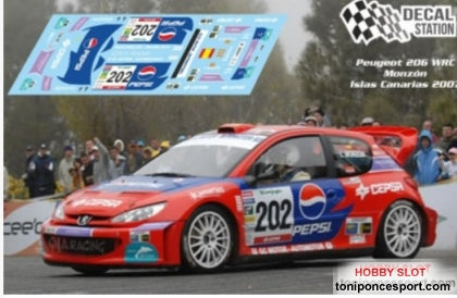 Calca Peugeot 206 WRC Rallye de Canarias 2007 Monzon - Deniz 1/18