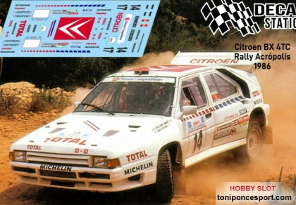 Calca Citroen BX 4TC Rallye Acrópolis 1986 Andruet 1/32