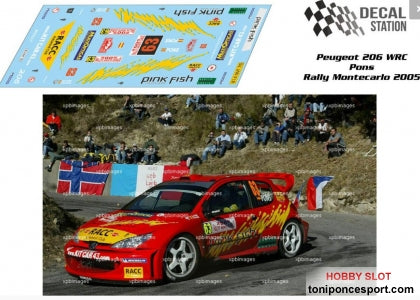 Calca Peugeot 206 WRC Rally Montecarlo 2005 Pons 1/32