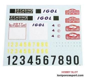 Calcas Dorsales y Placas de Rallye (x2) 1/32