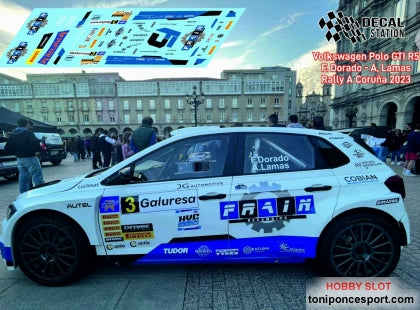 Calca Volkswagen Polo R5 Rallye A Coruña 2023 Dorado 1/32