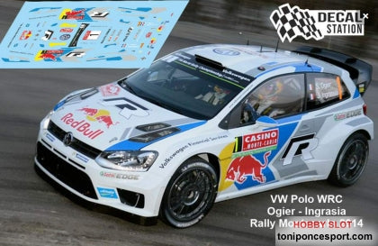 Calca Volkswagen Polo WRC Rallye Montecarlo 2014 Ogier 1/32