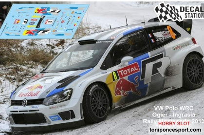 Calca Volkswagen Polo WRC Rallye Montecarlo 2013 Ogier 1/32