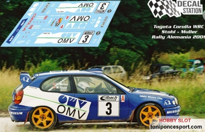 Calca Toyota Corolla WRC Rallye Montecarlo 2002 Stohl 1/32