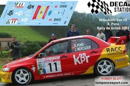 Calca Mitsubishi Evo VII Rallye Avilés 2003 Pons 1/32