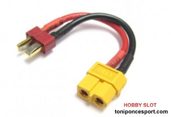 Adaptador de conector hembra Xt-60 a macho Dean
