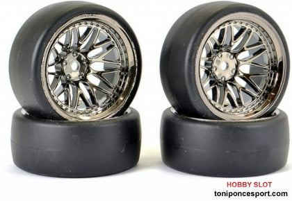 Ruedas FASTRAX (4) DRIFT D1 TYRE W/9MM 20-SPOKE WHEEL