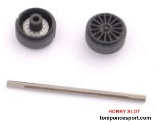 Eje delantero completo con llantas Stronio (B575)