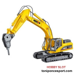 EXCAVADORA CON MARTILLO HUINA 1/50 ESTATICA