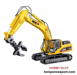 EXCAVADORA CON PINZA HUINA 1/50 ESTATICA