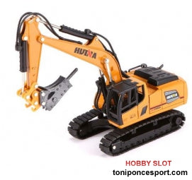 EXCAVADORA CON MARTILLO HUINA 1/60 ESTATICA