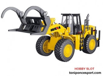 Tractor BULLDOZER CON PINZA HUINA 1/40 ESTATICA