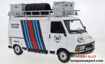 Furgón Fiat 242 Martini Rally team 1986 Assistance with accessories tire rack And Tires