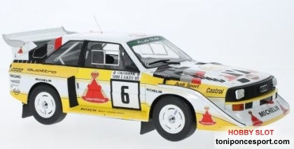 Audi sport quattro S1 E2, No.6, 1000 Lakes Rally, H.Mikkola/A.Hertz, 1985