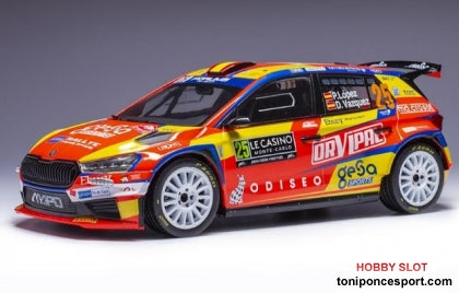 Skoda Fabia Rally2 No.25 P. Lopez D.L. Vasquez
