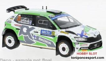 Skoda Fabia Rally2 EVO, No.20, Rallye WM, Rallye Finland, E.Lindholm/R.Hämäläinen, 2022