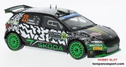Skoda Fabia Rally2, No.22, WRC, Rallye Monte Carlo, 2024 O.Solberg/E.Edmondson