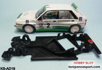 Chasis Angular RACE SOFT Lancia Delta Integrale SCX (Necesario cortar el eje del motor)