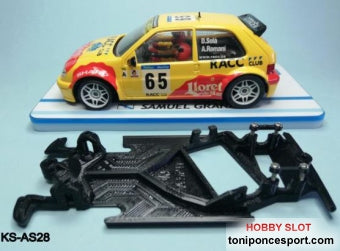 Chasis Angular Race SOFT Citroen Saxo Ninco (necesario cortar el eje del motor)
