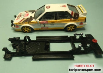 Chasis lineal black Audi Quattro SCX.