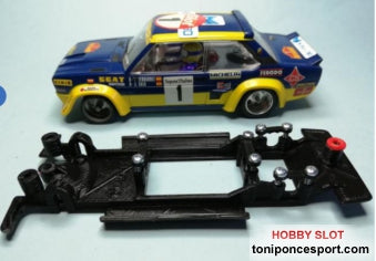 Chasis Lineal Black SCX Fiat 131 Abarth SCX para motor tipo RX