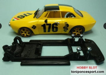 Chasis lineal black Alfa Romeo Giulia Teamslot.