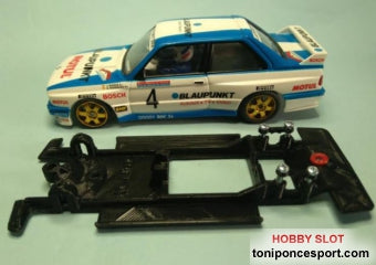 Chasis lineal black BMW M3 E30 SCX - Altaya