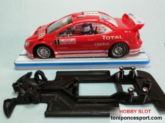Chasis Lineal DUAL COMP compatible Peugeot 307 WRC Ninco