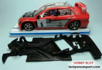 Chasis Angular DUAL Comp Compatible Mitsubishi EVO VIII WRC Ninco