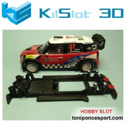Chasis lineal black Mini WRC Carrera
