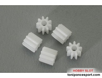 Piñón 9 d. Nylon M50 Diámetro 5.5mm. 5 unidades.