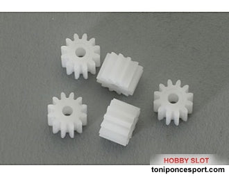Piñón 12 d. Nylon M50 Diámetro 7mm. 5 unidades.