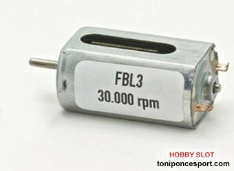 Motor FBL-3 de 30.000rpm 459 gr/cm 12V. Caja Larga Abierto