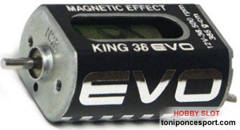 Motor KING 38 EVO - 38.500 rpm Magnetic Effect 365 g.cm @ 12V - Long can BOTH SIDES HOLE