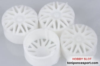 Tapacubos 12 brazos llanta 16 en Blanco (x4) White