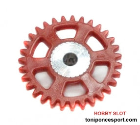 Corona sidewinder 31 dientes plastico 17,5 mm - Red